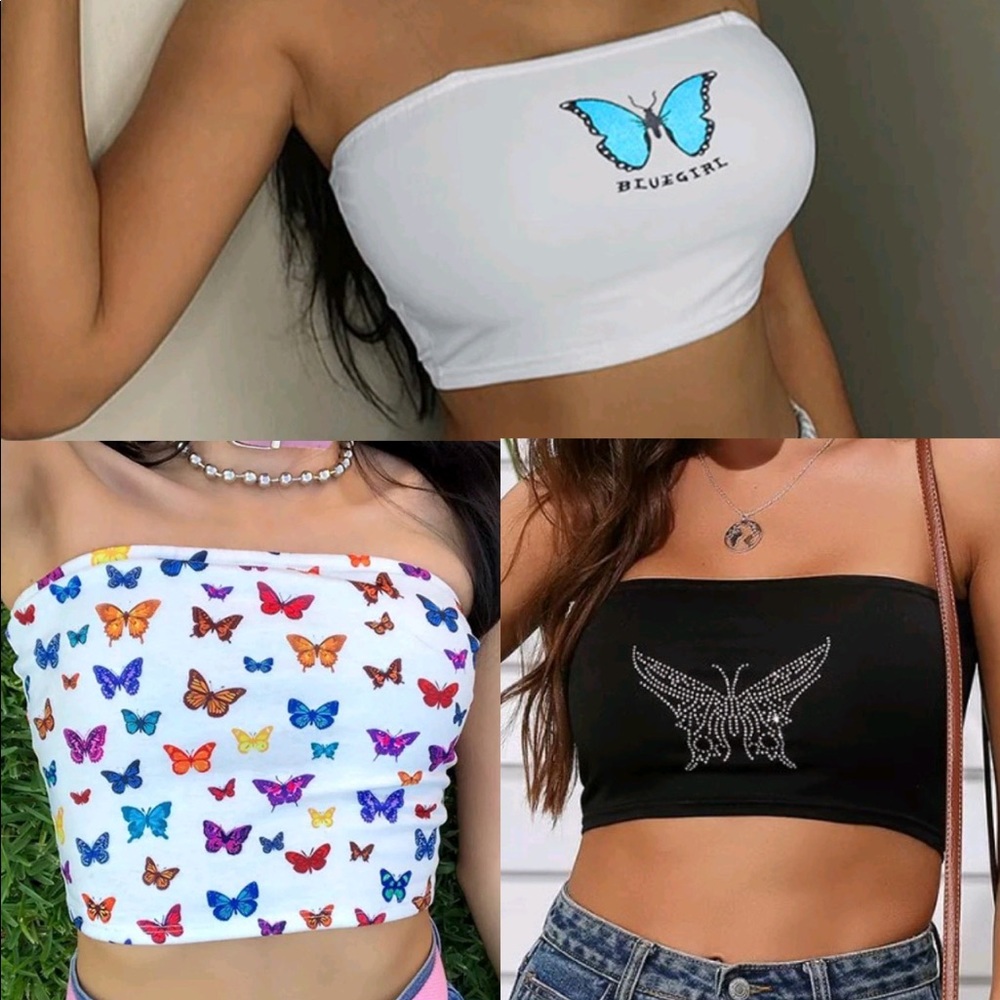 Butterfly tube tops